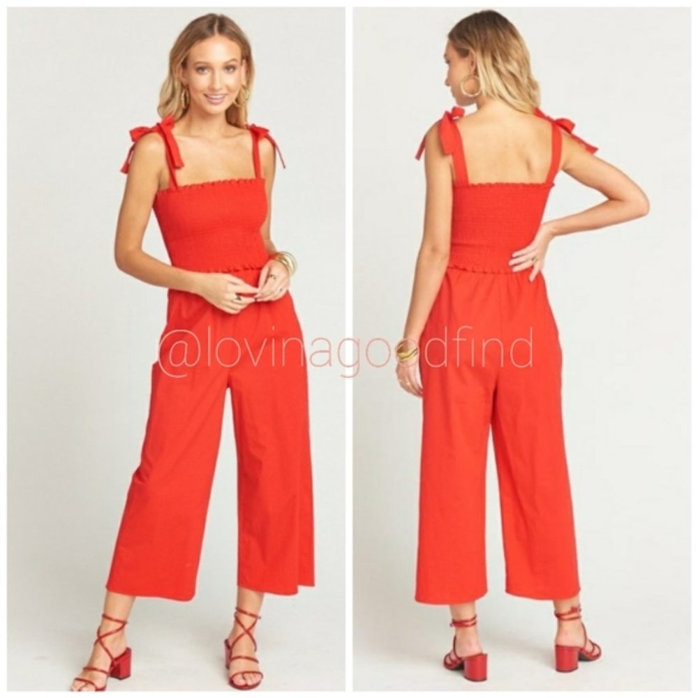 SHOW ME YOUR MUMU Explorer Pants in Cherry Poplin EUC sz S
